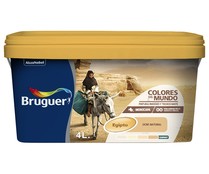 Pintura para paredes monocapa BRUGUER Colores del mundo Egipto Matiz de Ocre, 4L.