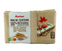 Pan crujiente de centeno 100 % integral, elaborado con semillas de sésamo PRODUCTO ALCAMPO 250 g.