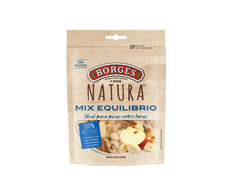 Cocktail de frutos secos crudos, ideales para picar entre horas BORGES NATURA 130 g. Cocktail de frutos secos crudos, ideales para picar entre horas BORGES NATURA 130 g.