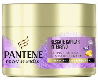 Mascarilla capilar intensiva con Biotina y proteína de seda hidrolizada PANTENE Miracles 160 ml.