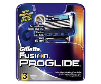 Recambio de cuchillas de cinco hojas para maquinilla de afeitar Gillette Fusion Proglide 3 unidades Recambio de cuchillas de cinco hojas para maquinilla de afeitar Gillette Fusion Proglide 3 unidades