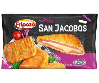 San Jacobos (York con queso empanados) prefritos y congelados FRIPOZO Mis platos 4 x 80 g.
