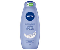 Gel cremoso para ducha o baño para una sensación de piel suave NIVEA Creme smooth 750 ml.