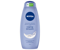Gel cremoso para ducha o baño para una sensación de piel suave NIVEA Creme smooth 750 ml.