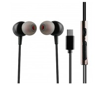 Auriculares tipo intrauditivo MUVIT M1C, magnéticos, control de volumen, micrófono, conector USB tipo C, color negro.