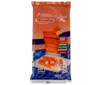 Palitos con salmón 200 gramos Palitos con salmón 200 gramos