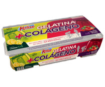 Gelatina con colageno y alto contenido en proteinas, de limón (4) y frutos rojos (4) KALISE 8 x 115 g.