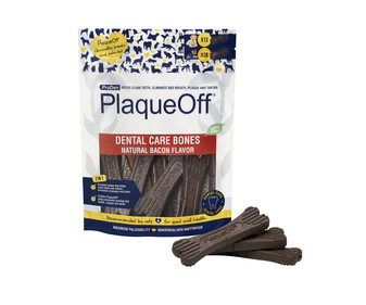 Snack dental para perros, bacon PRODEN PLAQUE OFF 485 g. Snack dental para perros, bacon PRODEN PLAQUE OFF 485 g.