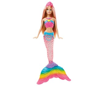 Muñeca Barbie sirena arcoíris con luces de colores BARBIE. Muñeca Barbie sirena arcoíris con luces de colores BARBIE.