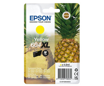 Cartucho de tinta EPSON 604 XL, color amarillo. Cartucho de tinta EPSON 604 XL, color amarillo.