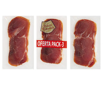 Jamón serrano curado cortado en lonchas SELECTOS PEÑARANDA 3 x 100 g.