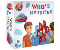 Juego de mesa infantil de deducción ¿Quién es mi amigo? 2 jugadores, ONE TWO FUN ALCAMPO.