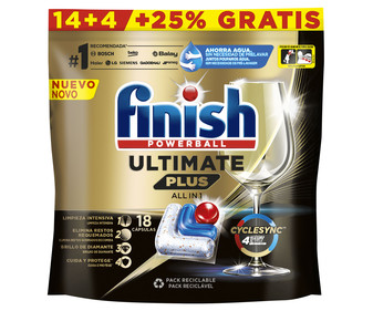 Detergente en cápsulas para lavavajillas 14+4 uds. 260 gr.