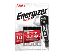 Pack de 4 pilas alcalinas AAA, LR03, 1,5V, ENERGIZER Max.