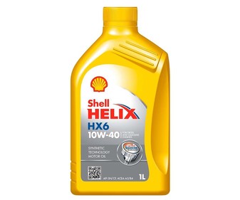 Lubricante semisintético para gasolina o diésel, HX6 10W40, 1 litro, SHELL Helix. Lubricante semisintético para gasolina o diésel, HX6 10W40, 1 litro, SHELL Helix.