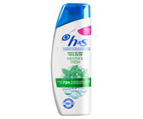 Champú anticaspa y acondicionador con extracto de mentol H&S Mentol fresh 300 ml.