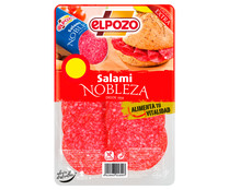 Salami calidad extra, elaborado sin gluten, cortado en lonchas EL POZO Nobleza 70 g.