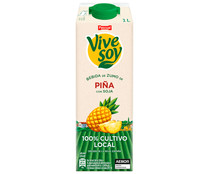 Bebida de zumo piña con soja de cultivo 100% local VIVESOY de Pascual 1 l.