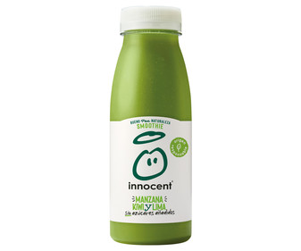 Smoothie kiwi, manzana y lima INNOCENT 250 ml. Smoothie kiwi, manzana y lima INNOCENT 250 ml.