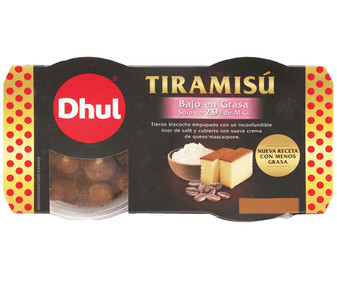 Tiramisú estilo italiano, con 50% menos de materia grasa DHUL 2 x 80 g. Tiramisú estilo italiano, con 50% menos de materia grasa DHUL 2 x 80 g.