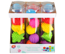 Set de 4 bolas sensoriales con texturas y formas de animales, ONE TWO FUN ALCAMPO.