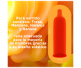 Preservativos lubricados con sabores (fresa, plátano, naranja y manzana) DUREX Saboréame 12 uds.