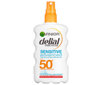Protector solar en spray con factor de protección 50+ (muy alto) DELIAL Sensitive advanced 200 ml.
