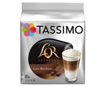 Café espresso en cápsulas, TASSIMO LATTE MACCHIATO L'OR, 8 uds.262,2 g.