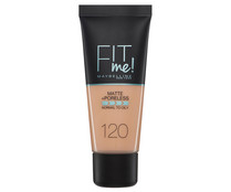 Fondo de maquillaje con acabado mate, para pieles normales a grasas, tono 120 MAYBELLINE Fit me!