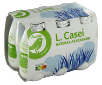 Leche fermentada con Lcasei y sabor natural azucarado PRODUCTO ECONÓMICO ALCAMPO 6 x 100 g.