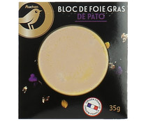 Bloc de foie gras de pato de origen francés ALCAMPO GOURMET 35 g. Bloc de foie gras de pato de origen francés ALCAMPO GOURMET 35 g.
