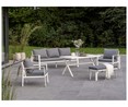 Conjunto de muebles de jardín Toscana con 5 piezas de aluminio color blanco, GARDEN STAR ALCAMPO.