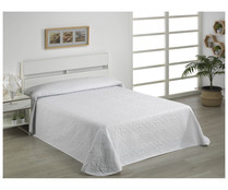 Colcha boutí de microfibra con estampado floral para cama de 135 cm.