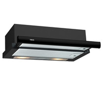 Campana extractora extraíble TEKA TL 6310 BK capacidad extracción: 339 m3/h, velocidades: 2, motores: 1, A: 60cm
