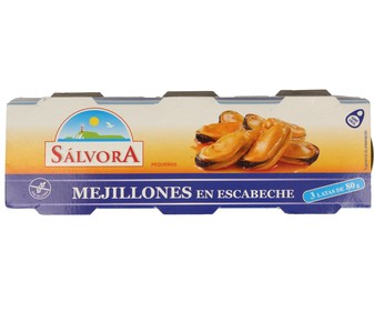 Mejillones en escabeche lata de 80 g. pack de 3 uds. Mejillones en escabeche lata de 80 g. pack de 3 uds.