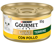 Comida para gatos a base de mousse de pollo GOURMET tarrina 85 g.