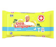 Limpiahogar toallitas multiusos higiene, aroma limón DON LIMPIO 24 uds.