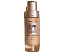 Base de maquillaje con sérum hidratante tono 045 Miel MAYBELLINE Dream satin liquid.
