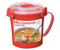 Recipiente hermético con forma de taza especial para microondas, 0,65 litros SISTEMA MICROWAVE.