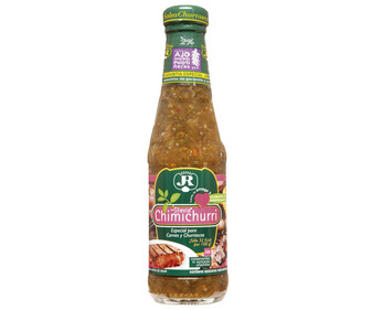 Salsa chimichurri con omega 3, especial para carnes y churrascos JR frasco de 285 milils Salsa chimichurri con omega 3, especial para carnes y churrascos JR frasco de 285 milils