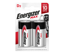 Pack de 2 unidades de pilas MAX LR20 (D) BL2, ENERGIZER. Pack de 2 unidades de pilas MAX LR20 (D) BL2, ENERGIZER.