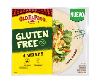 Tortillas wrap sin gluten OLD EL PASO 4 uds. 215 g. Tortillas wrap sin gluten OLD EL PASO 4 uds. 215 g.
