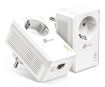 Kit de inicio Powerline TP-LINK TL-PA7017P KIT AV1000, puerto Gigabit Ethernet, enchufe incorporado.