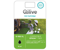 Cartucho de tinta compatible (Epson 16) QILIVE T1621, negro.