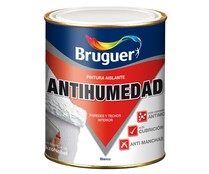 Pintura impermeable antihumedad, anti manchas y antimoho de color blanco BRUGUER 0,75 litros 1 unidad.