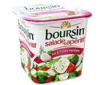 Queso para ensalada fresco con ajo y finas hierbas en tacos BOURSIN 120 g.