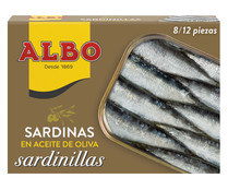 Sardinillas en aceite de oliva ALBO lata de 82 g.