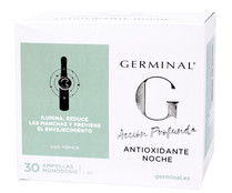 Tratamiento antioxidante de noche con acción profunda en cómodas monodosis GERMINAL 30 x 1 ml.