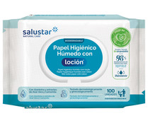 Toallitas para WC (papel higiénico húmedo) fabricadas con tejido biodegradable SALUSTAR 100 uds.