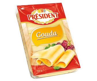 Queso gouda en lonchas PRESIDENT 100g Queso gouda en lonchas PRESIDENT 100g